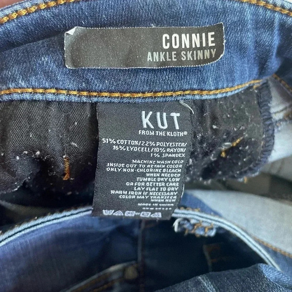KUT FROM THE KLOTH resting connie ankle skinny jeans in dark stone wash Sz 8 013 - Picture 13 of 13